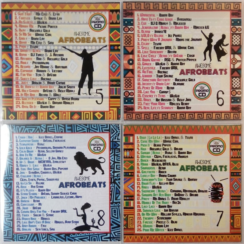 Awesome Afrobeats 4CD Jumbo Pack 2 (Vol 5-8) - A great entry into the world of Afrobeats