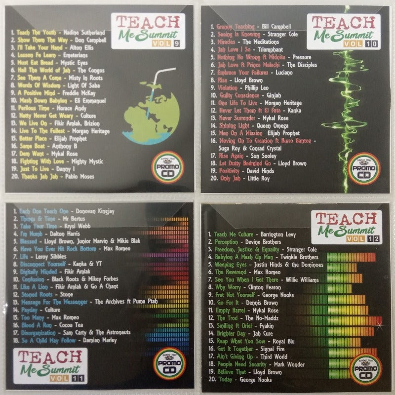 Teach Me Summit 4CD Jumbo Pack 3 (Vol 9-12) Select Conscious/Roots Reality Reggae