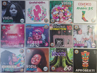 Thumbnail for Collection of album covers from various music genres displayed on a wall.