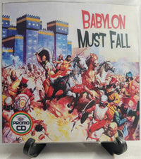 Thumbnail for Promotional CD cover for 'Babylon Must Fall' with historical battle scene illustration.