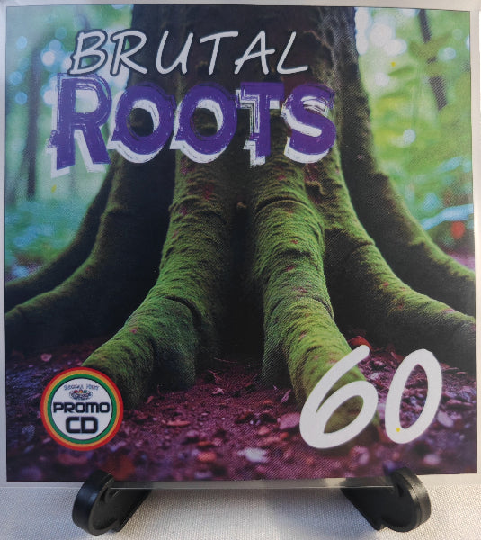 CD cover with 'Brutal Roots' text and tree roots in a forest setting