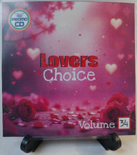 Thumbnail for Promo CD cover titled 'Lovers Choice Volume 34' with hearts and roses on a pink background.