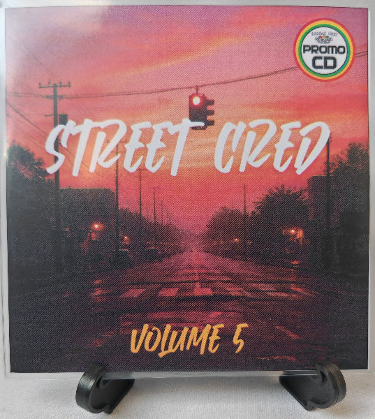 Promo CD cover with street scene and 'Street Cred Volume 5' text