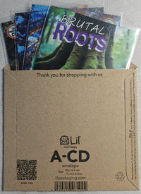 Thumbnail for Cardboard envelope with 'Brutal Roots' flyer and 'Lil' branding