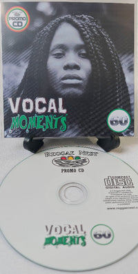 Thumbnail for Promo CD with a person's face and 'Vocal Moments' text on a black background