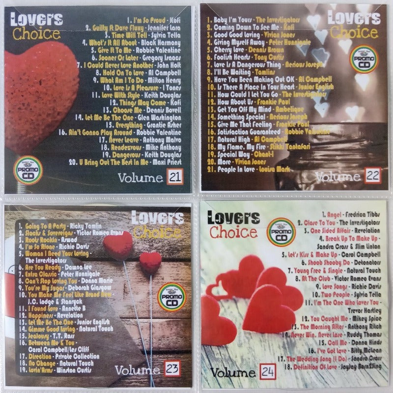 Lovers Choice 4CD Jumbo Pack 6 (Vol 21-24) - Lovers Rock, Reggae & Rubadub
