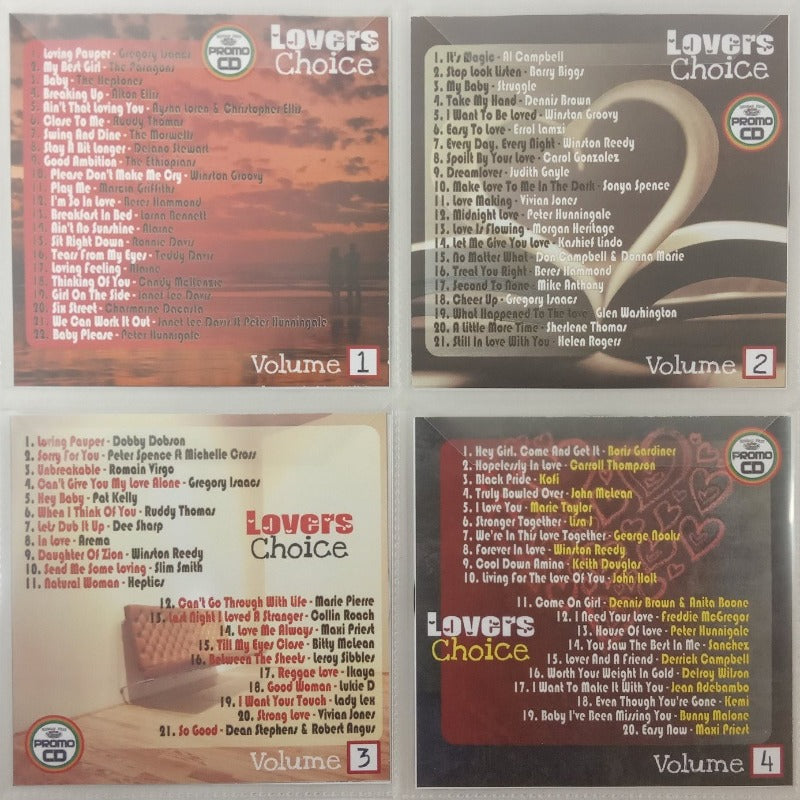 Lovers Choice 4CD Jumbo Pack 1 (Vol 1-4) - Lovers Rock, Reggae & Rubadub