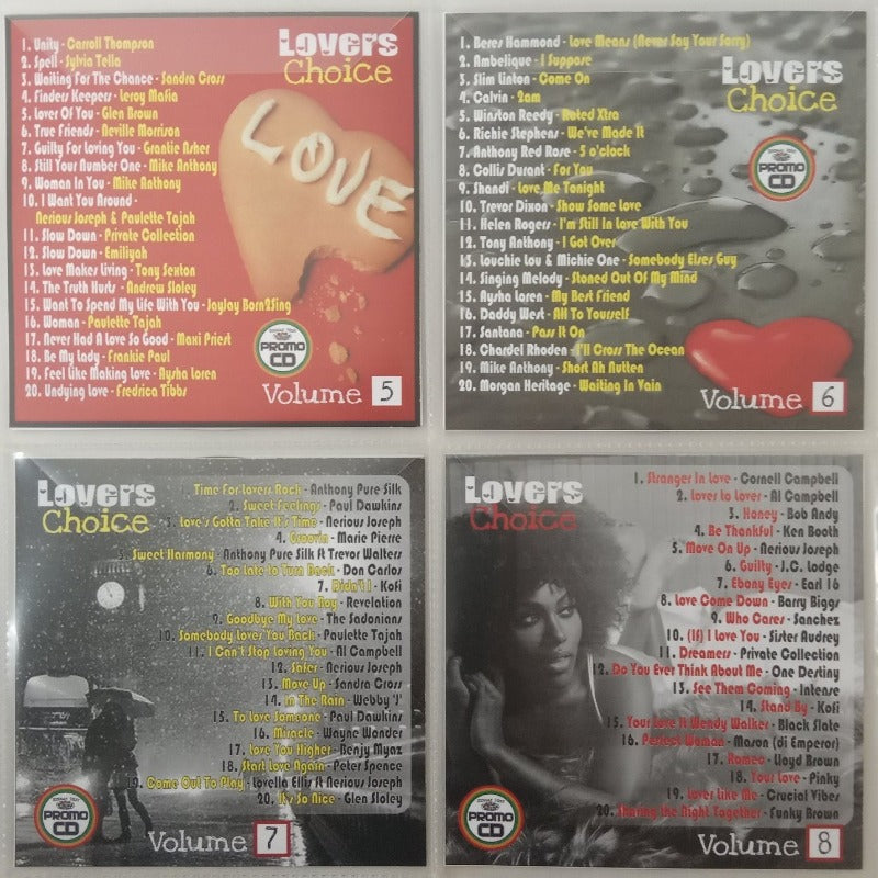 Lovers Choice 4CD Jumbo Pack 2 (Vol 5-8) - Lovers Rock, Reggae & Rubadub