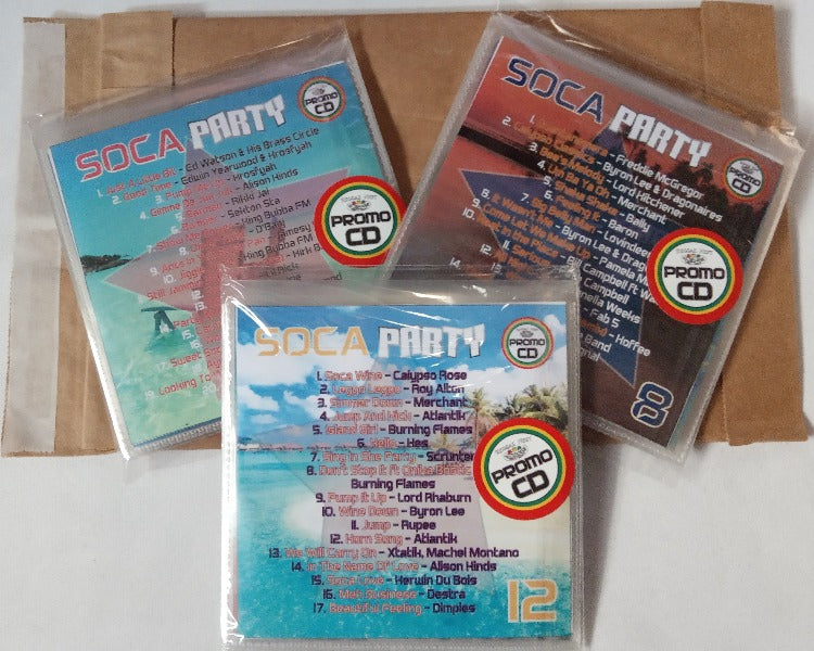 Soca Party Ultra 12CD Pack - Party Discs, Calypso & Soca new & classic, Energy!!