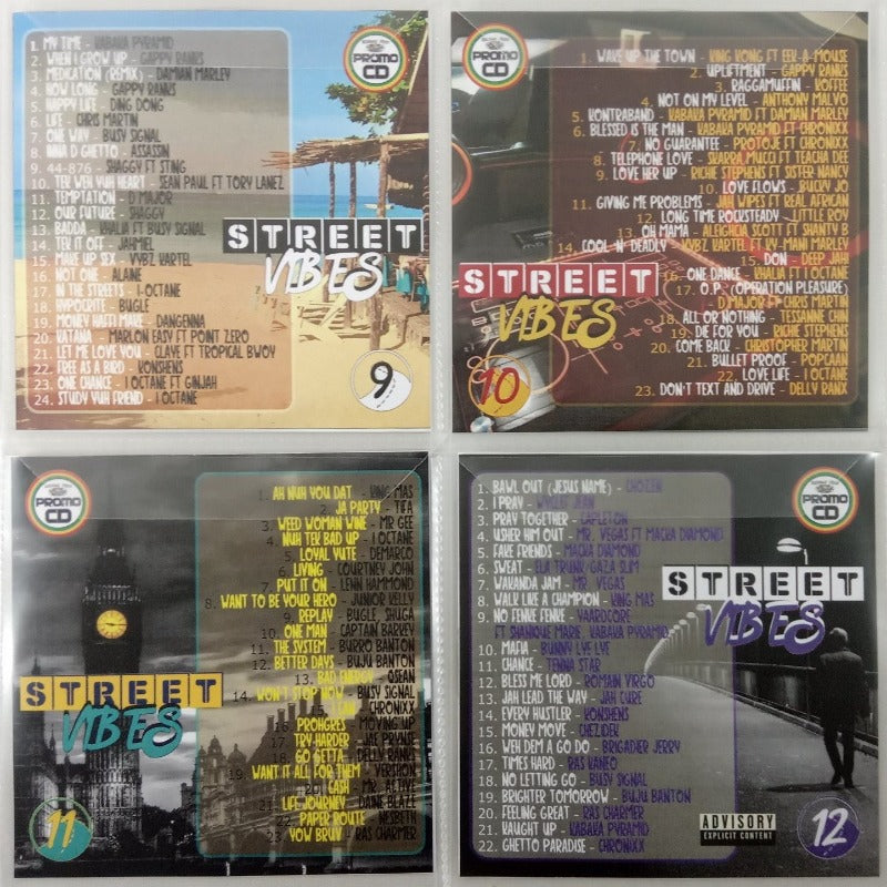 Street Vibes 4CD Jumbo Pack (Vol 9-12) Dancehall, Bashment, Urban –  Reggae Nest