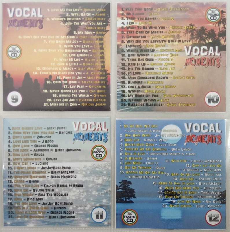 Vocal Moments 4CD Jumbo Pack 3 (Vol 9-12) - 5 Hours+ Beautiful Vocal Reggae