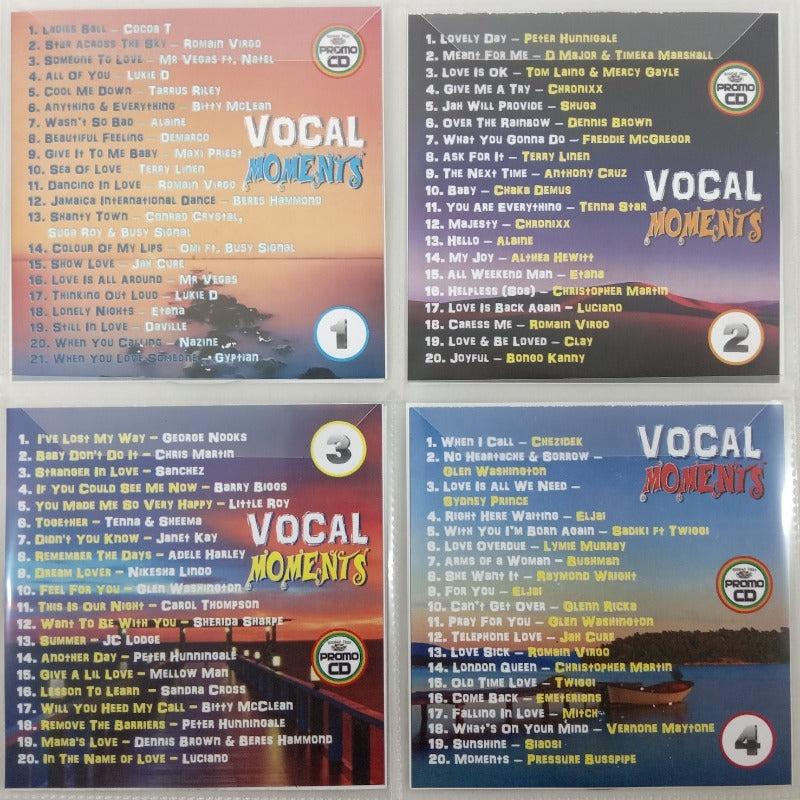 Vocal Moments 4CD Jumbo Pack 1 (Vol 1-4) - 5 Hours+ Beautiful Vocal Reggae